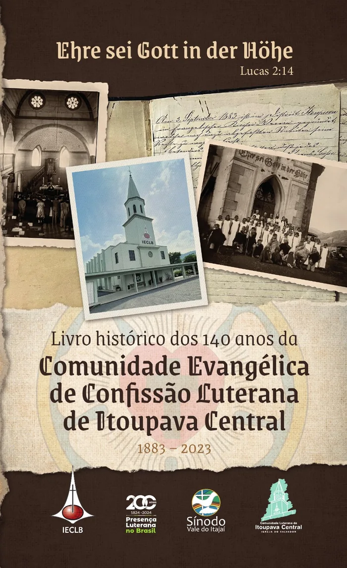 Capa do Livro histórico dos 140 anos da Comunidade de Itoupava Central